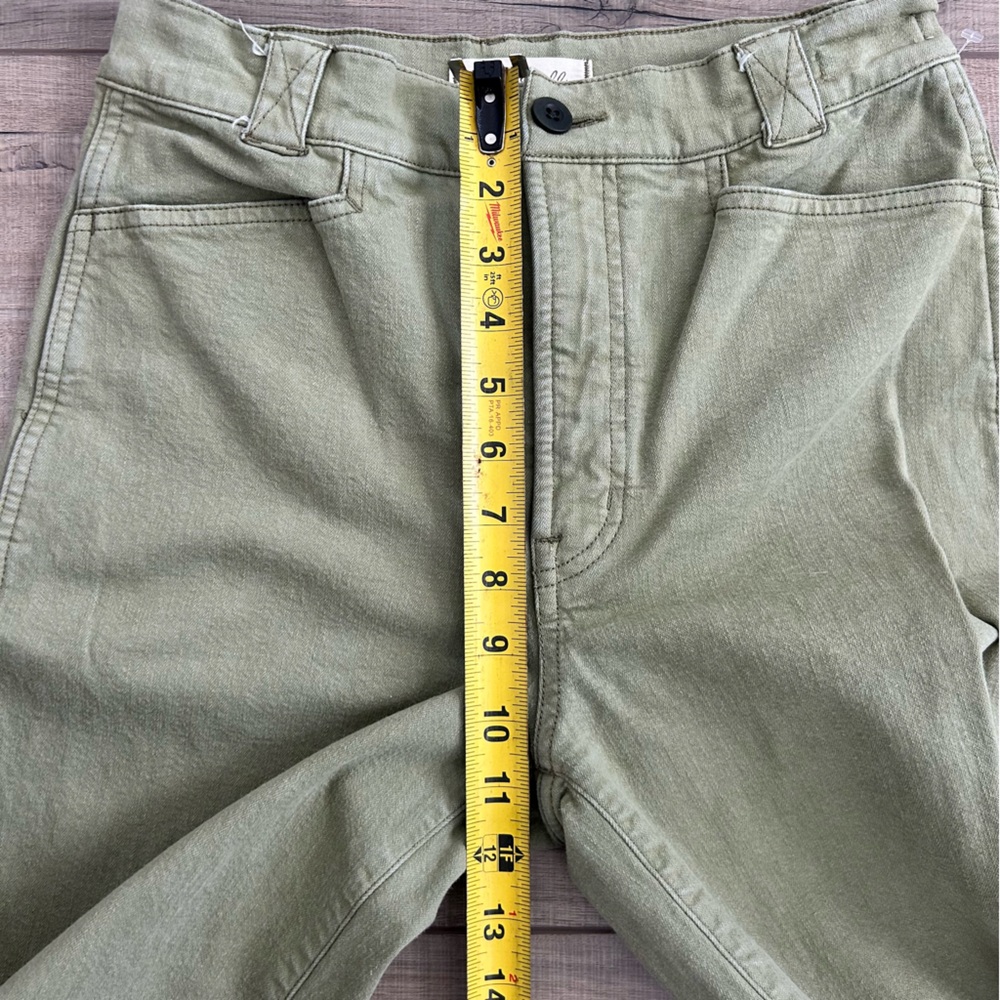 Madewell Emmett Wide Leg Green Pants Garment Dyed Edition Artichoke 27 - Picture 9 of 10
